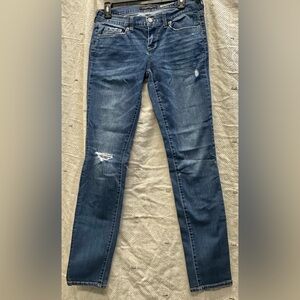 blue jeans aeropostale skinny size 6 regular distressed Lightweight Stretch(b6)